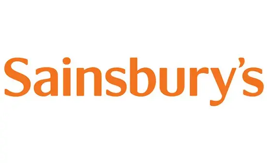 Sainsbury's written in orange writing